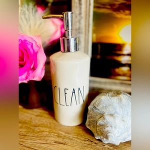 Rae Dunn ceramic “Clean” Soap Dispenser